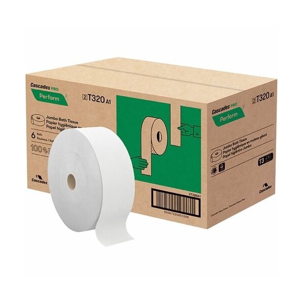 Cascades Pro Bathroom Tissue, f/Tandem Dispensers, 3.45inx1250ft , WE, 6PK CSDT320 - main